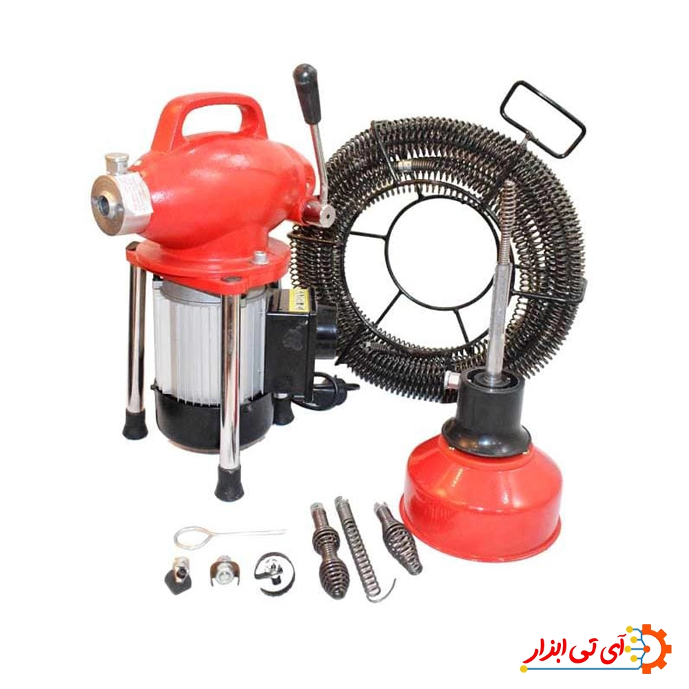 دستگاه لوله بازکن سه پایه گیربکسی با فنر قفلی و سر فنر