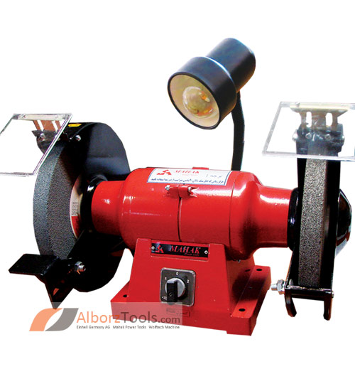 سنگ سنباده ۲۵۰ ميليمتر دو دور سه فاز چراغ دار مدل GD-250-HL