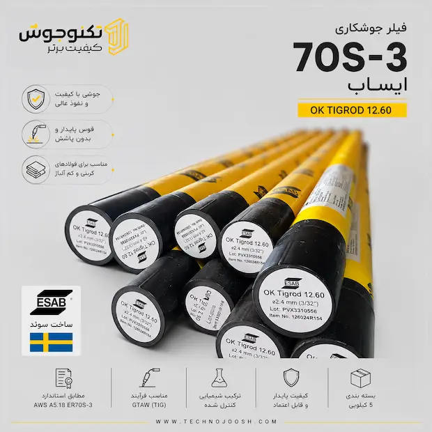 فیلر کربنی و کم آلیاژ ایساب OK Tigrod 12.60