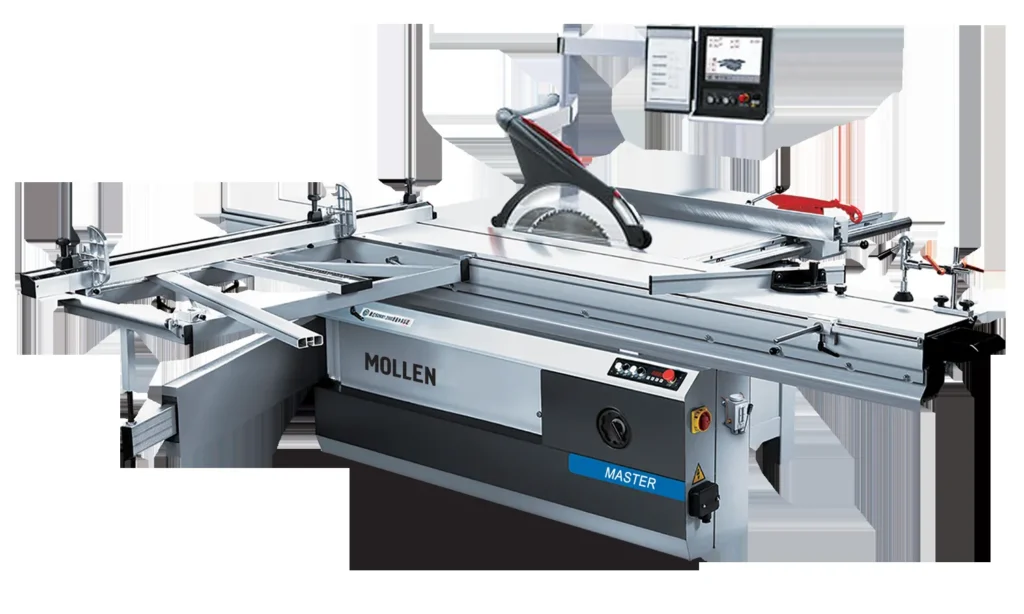 ماشين دور کن ۳۲۰۰ ميليمتر ۴۵ درجه با ريل پيشرفته لوکوموتيوي سه فاز مدل SLIDING TABLE PANEL SAW PPS-3200 B-A