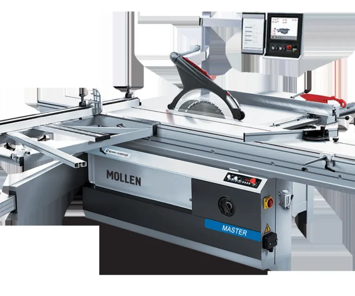 ماشين دور کن ۳۲۰۰ ميليمتر ۴۵ درجه با ريل پيشرفته لوکوموتيوي سه فاز مدل SLIDING TABLE PANEL SAW PPS-3200 B-A